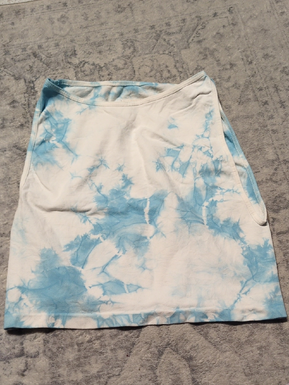 Free People Sky Blue Tie-Dye Women’s High Neck Crop Top